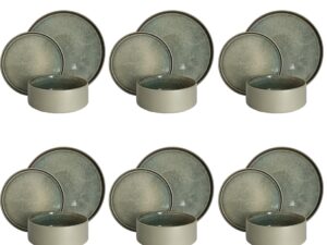 Ceramiczna linia STACK GREY serwis obiadowy 18 el Ceramic STACK GREY 18 pcs dinner set