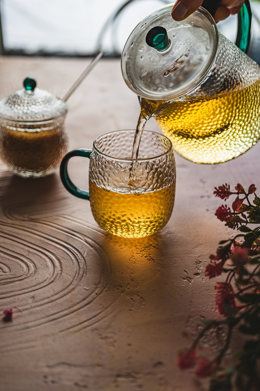 MPL czajnik JACK ze szklanym filtrem 1,0 L ZIELEŃ MPL borosilacate glass JACK tea pot 1,0 L GREEN - obrazek 2