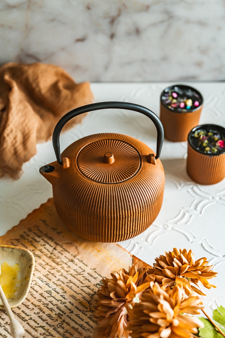 Żeliwny dzbanek 1L SEBASTIANO rdzawy Cast Iron Teapot 1L SEBASTIANO rusty - obrazek 5