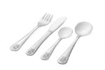 Sztućce dziecięce stalowe TEDDY 4 el Cutlery set 4 pcs children set Teddy Flock