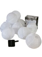 LED Solar balls chain party outside white 23363190 LED Solar balls chain party outside white 23363190