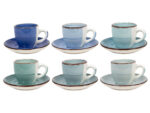 Ceramiczna linia BLU - 12el kpl fil espresso Ceramic BLUE line espresso set 12 pcs 24327056