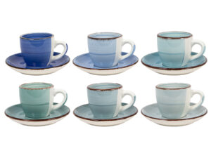 Ceramiczna linia BLU - 12el kpl fil espresso Ceramic BLUE line espresso set 12 pcs 24327056