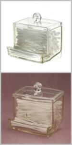 BEAUTY pojemnik plastikowy na patyczki 126535 Bathroom Beauty Box cotton swab 9x10 cm 126535