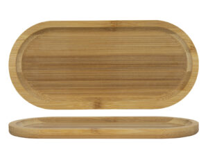 BAMBUS MINI patera do serwowania podkładka owal 22 Bamboo serie plate oval mini with rim CUCOC-880125