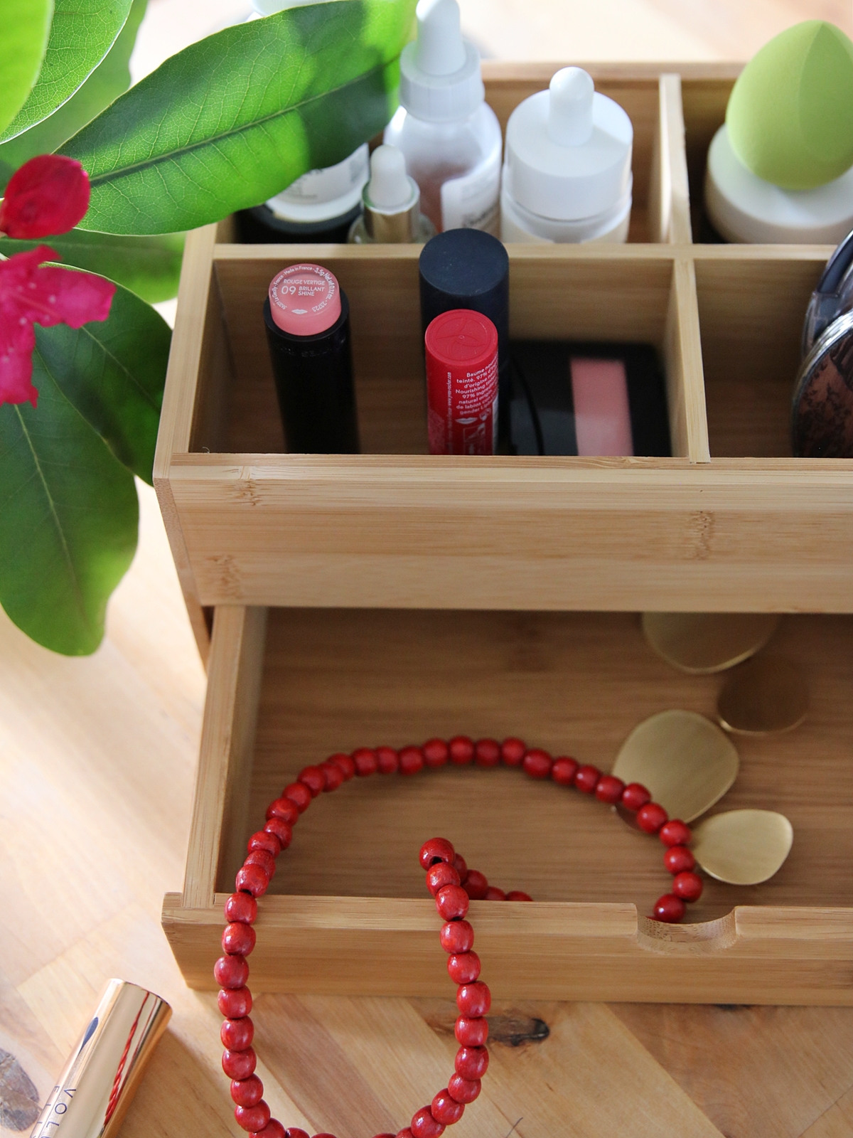 Bambusowa seria pudełko na kosmetyki z szufladką Bamboo BATH cosmetic box 24501608 - obrazek 2