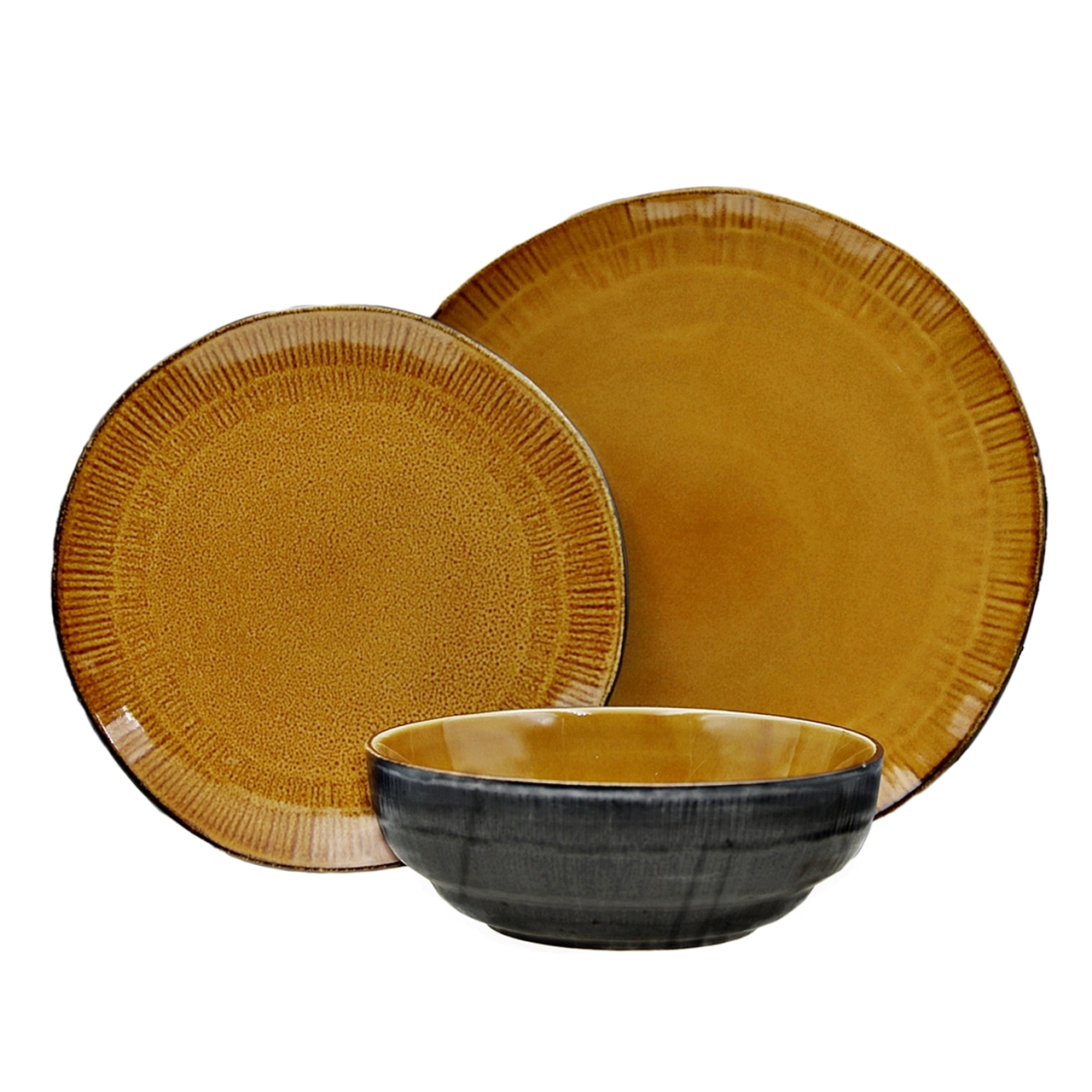 Ceramiczna linia BLACK JEANS BURSZTYN zestaw 18 el Ceramic Black JEANS AMBER 18 pcs set 24327330 - obrazek 2