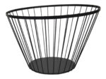 METALOWY druciany koszyk na OWOCE ścięty Wire metal fruit basket BLACK 23494208 cut