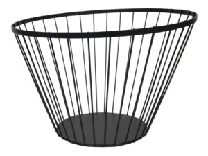 METALOWY druciany koszyk na OWOCE ścięty Wire metal fruit basket BLACK 23494208 cut
