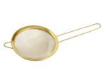 Stalowe sitko z rączką ZŁOTE 14 cm  Stainless steel strainer GOLD 14cm handle 22092736