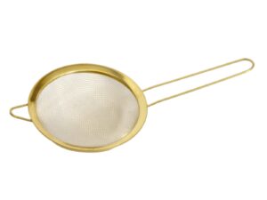 Stalowe sitko z rączką ZŁOTE 14 cm  Stainless steel strainer GOLD 14cm handle 22092736