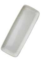 Ceramiczna linia O WHITE półmisek prostokątny 25cm OMBRES WHITE line rectangular long dish 25 cm