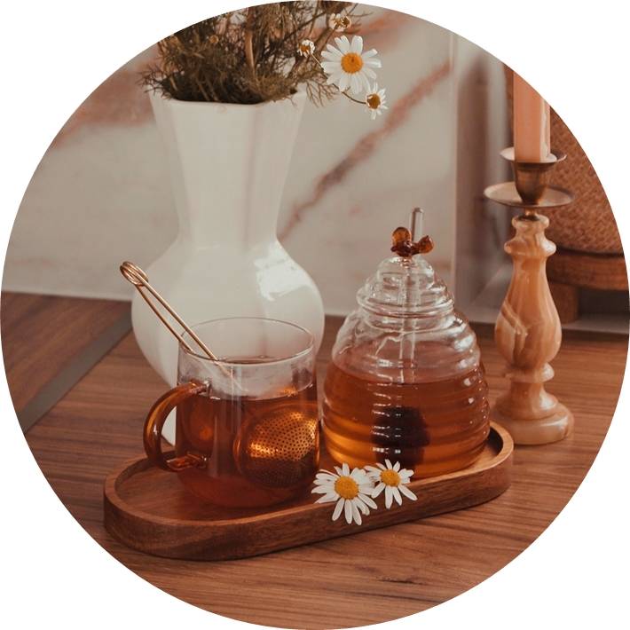 MPL Szklany pojemnik na miód PSZCZÓŁKA AMBER MPL Borosilicate glass honey pot with AMBER BEE - obrazek 3