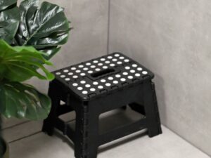 GADGET plastikowy składany taboret 29x22 cm GADGET plastic folding chair BLACK 23375362