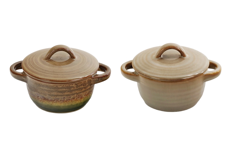 Ceramiczna linia OMBRES INSTA mała miska z przykry OMBRES INSTA line round small caserolle - obrazek 2