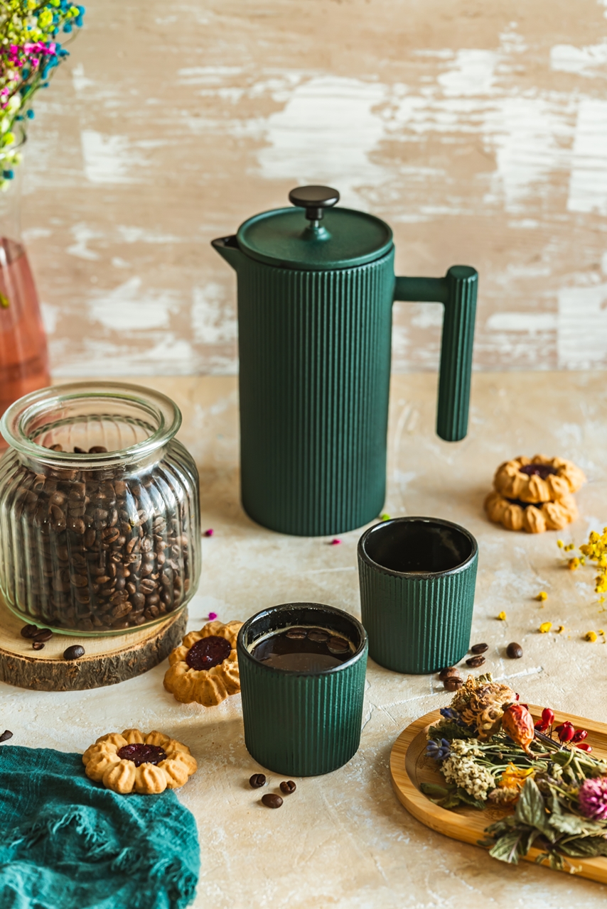 Żeliwna zaparzarka 0,8L SEBASTIANO ciemna zieleń Cast Iron BREWER 0,8L SEBASTIANO dark green - obrazek 4