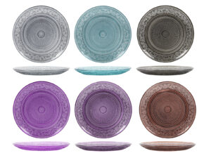 PARTY szklany talerz do serwowania 25 cm mix 6 PARTY glass serving plate 25 cm mix 6 col 23468830
