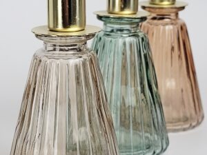 Szklany świecznik 12,5 x7 cm 3 kolory Candle HOLDER 23469150 3 colours