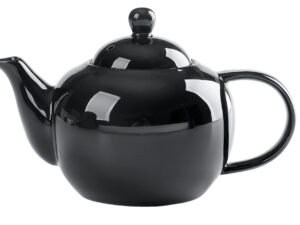 Bisette CZARNY ceramiczny dzbanek zaparzacz z filt Bisette BLACK ceramic TEAPOT with steel filter