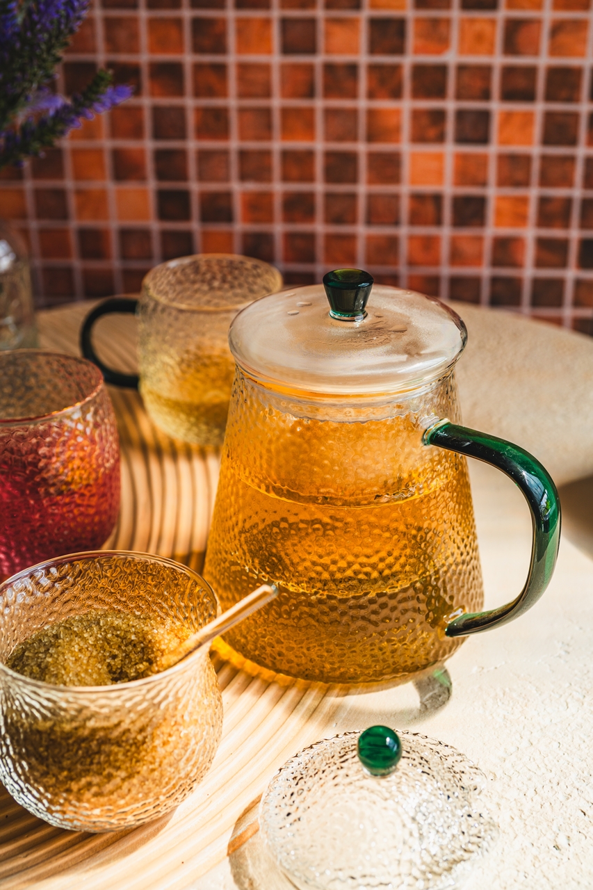 MPL czajnik JACK ze szklanym filtrem 1,0 L ZIELEŃ MPL borosilacate glass JACK tea pot 1,0 L GREEN - obrazek 5