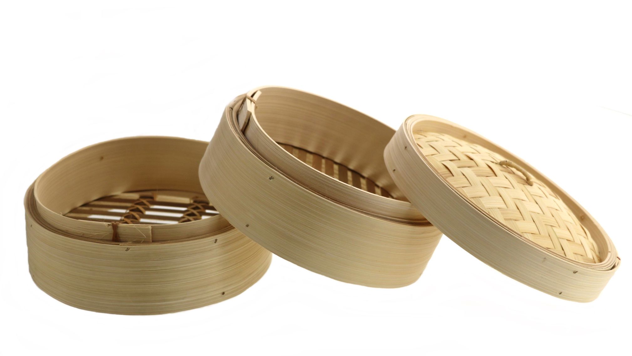 Bambusowy parownik 2-piętrowy 20 cm 22276516 Bamboo food steamer 20 cm 2 layer + cover 22276516 - obrazek 3