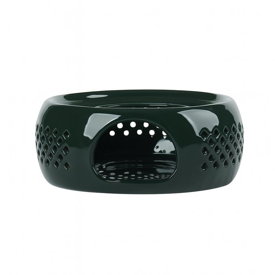 Bisette CIEMNO ZIELONY A ceramiczny podgrzewacz Bisette DARK GREEN A ceramic WARMER for tea pot