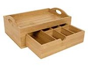Bambusowa seria kuchenny organizer 2w1 taca z szuf Bamboo serie 2 in 1 tray & drawer 24501732