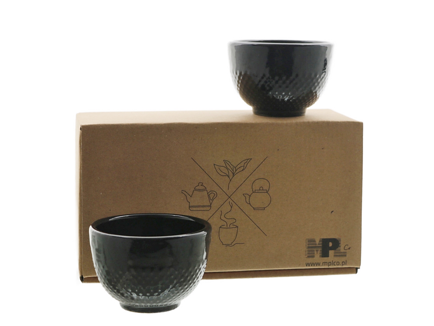 Żeliwne czarki do herbaty zestaw 2 sztuk 150 ml DB Cast iron japanese cups set of 2 pcs DOUBLE B SALE