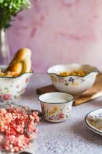 PANI KWIATEK ceramiczna miska do dipów 8,5 cm  MRS FLOWER ceramic DIP bowl 8,5 cm decal