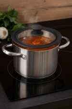 Szklano silikonowa pokrywa do garnków uniwersalna Pot Glass and Silicone Lid UNIsize 25020044