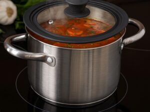 Szklano silikonowa pokrywa do garnków uniwersalna Pot Glass and Silicone Lid UNIsize 25020044