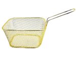 Stalowy koszyk z rączką do serw frytek DUŻY ZŁOTY Stainless French BIG fries basket GOLD 22275610