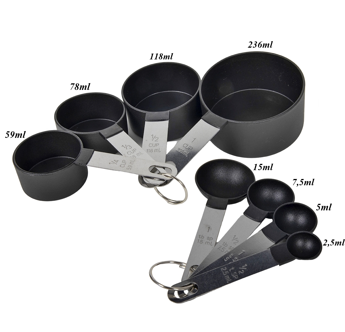 Gadget zestaw miarka kuchenna 4 in 1 DUŻY ZESTAW Gadget measuring cups/spoons ss/pp 22274414 - obrazek 2