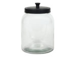 Szklany słoik z CZARNĄ POKRYWĄ  Glass BISCOUT jar metal BLACK LID 23468724