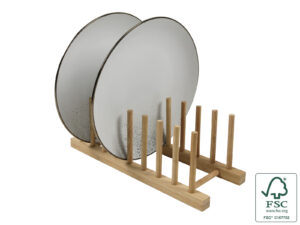 Bambusowa stojak na talerze pokrywy 32x12x11cm Bamboo serie plate or cover stand 24501436