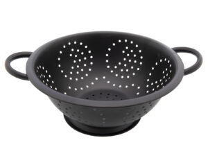 METALOWY koszyk na OWOCE 23 cm imitacja cedzaka Fruit basket colander imitat 23 cm 22180138 black