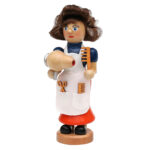 Deco figurka do kadzidełek fryzjerka 19 cm Wooden smoking figure hairdresser lady 19 cm