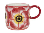 Ceramiczna linia KWIATY kubek 450 ml ręcznie malow Ceramic FLOWER line MUG RED 450ml 24305868