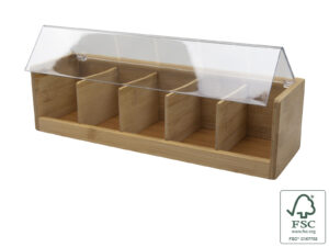 Bambusowa seria pojemnik na herbatę zamykany Bamboo serie tea box with cover 23201098