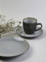 Ceramiczna linia BLACK Jeans SZARA kawowa 18 el Ceramic Black Jeans GREY coffe 18 set 24328338