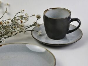 Ceramiczna linia BLACK Jeans SZARA kawowa 18 el Ceramic Black Jeans GREY coffe 18 set 24328338