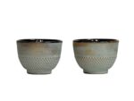 Żeliwne czarki do herbaty zestaw 2 szt ONE miętowe Cast iron japanese cups set of 2 pcs ONE MINT