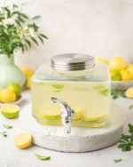 PARTY PASKI szklany słoik z kranikiem 3l do lodówk Glass fridge STRIPES jar with tap 3 l 23468654