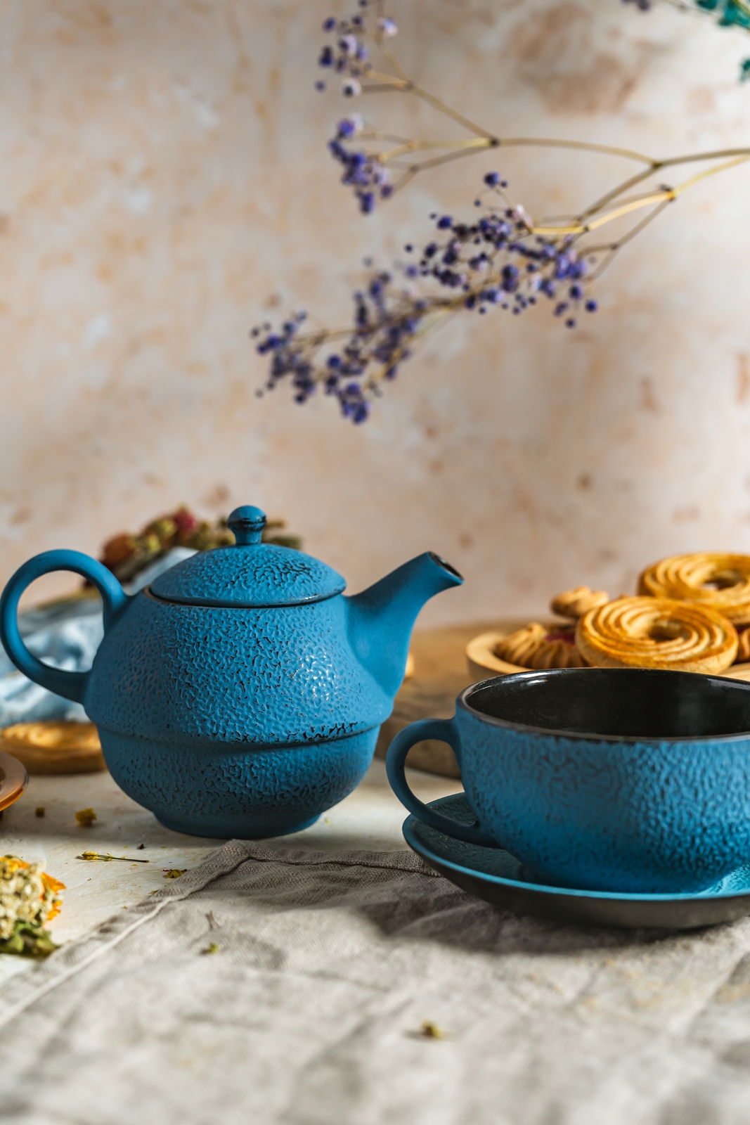 Żeliwny dzbanek i filiżanka TEA FOR ONE 0,4 l GIFT Cast iron TEA 4 ONE set 0,4l GIFT TURQUISE - obrazek 5