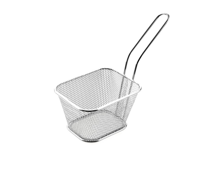 Stalowy koszyk z rączką do serwowania mix 24 szt Stainless French fries bascet 22275555 set 24 pcs - obrazek 2