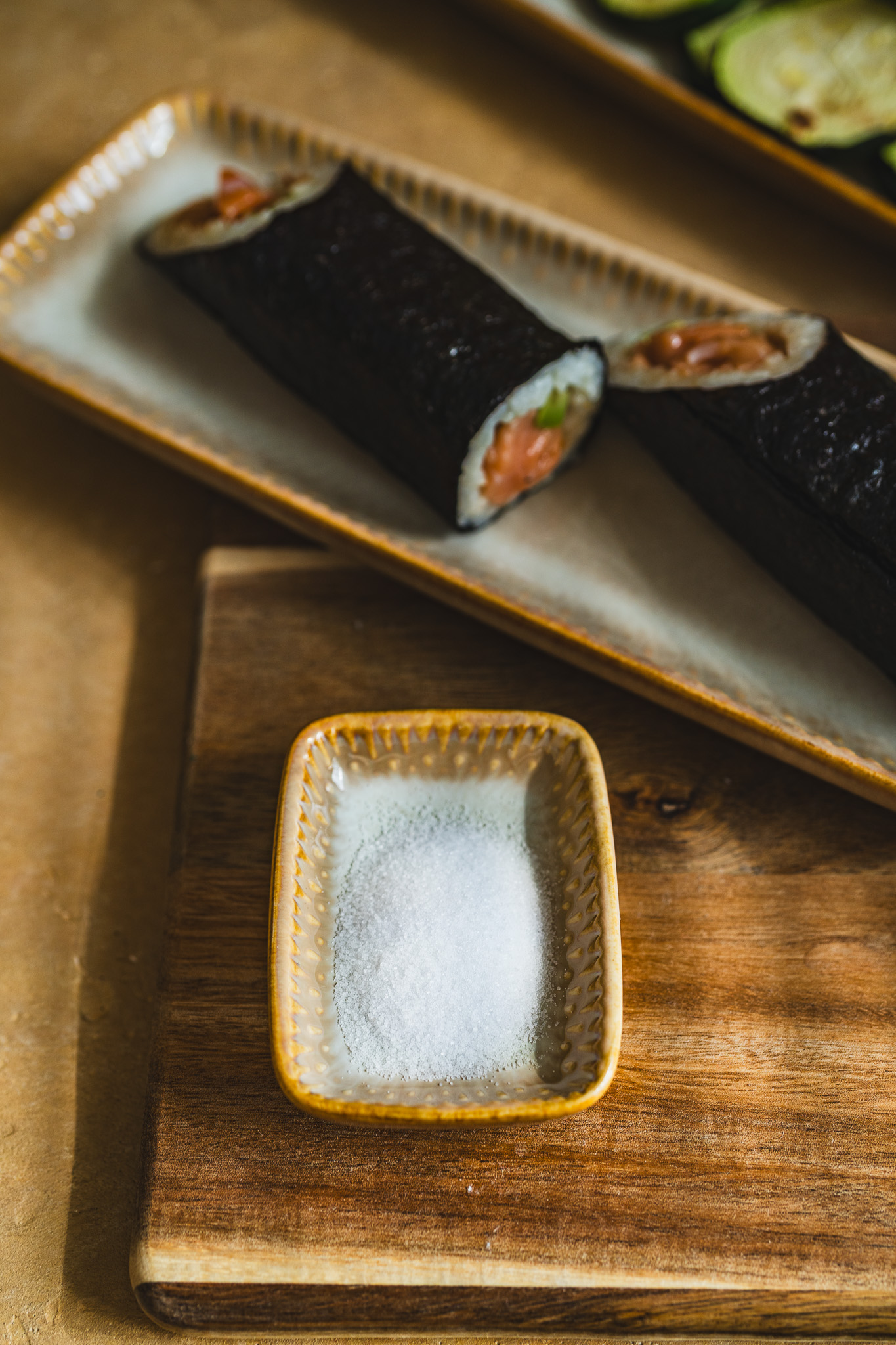 Ceramiczna linia OMBRES I miseczka do dipów 8cm OMBRES INSTA line rectangular dip bowl 8cm