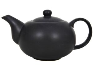Porcelanowy dzbanek do herbaty 1l CZARNO-SZARY Porcelain teapot BLACK- GREY 1 l 24303223