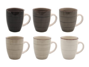 Ceramiczna linia LOFT - kubek 300 ml mix SZAROŚCI Ceramic LOFT line MUG 300 ml black grey 24326874