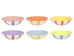 Ceramiczna linia PASKI - talerz głęboki 21 cm mix  Ceramic STRIPES line SOUP PLATE mix col 24325642