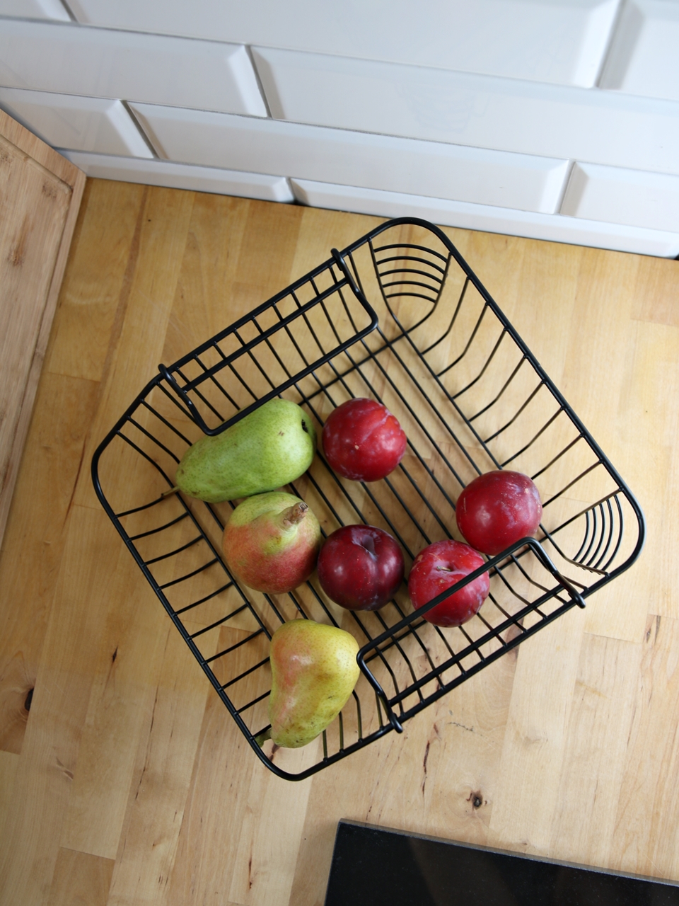 METALOWY druciany koszyk na OWOCE CZARNY PIĘTRO M Wire metal fruit basket STACKABLE M BLACK 23491540 - obrazek 2